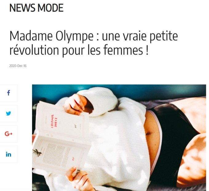 Article Grazia Maroc - Madame Olympe